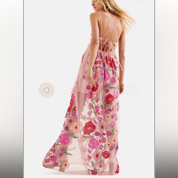 For Love and Lemons - Kaylee Maxi Dress - pink floral - Picture 8 of 9